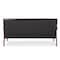 Baxton Studio Nikko Mid-century Black Faux Leather Wooden 3-Seater Sofa 121-6748 - alternate 4